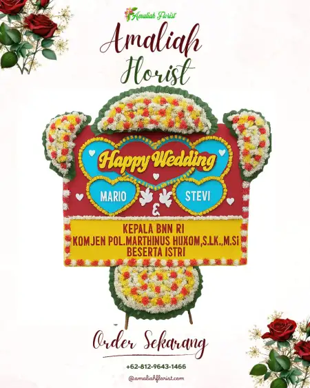 Papan Bunga Pernikahan Argalingga